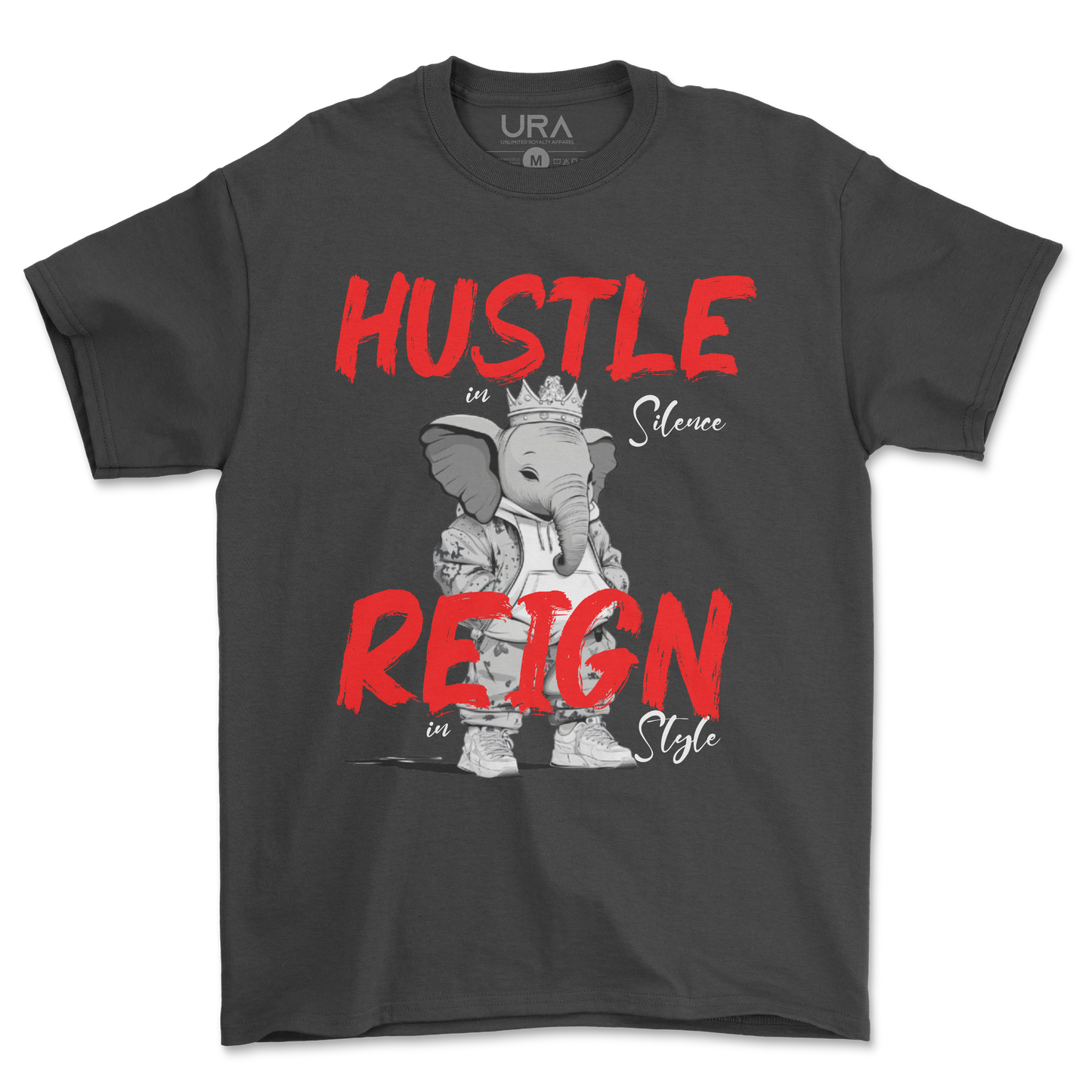 Hustle Reign Premium Streetwear Tee - Black