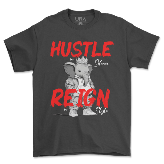 Hustle Reign Premium Streetwear Tee - Black