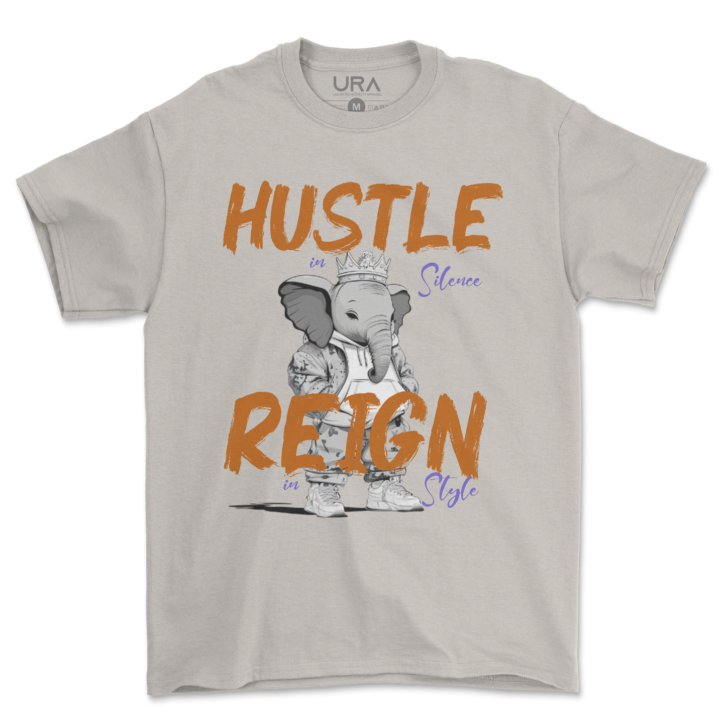 Hustle Reign Premium Streetwear Tee - Cream