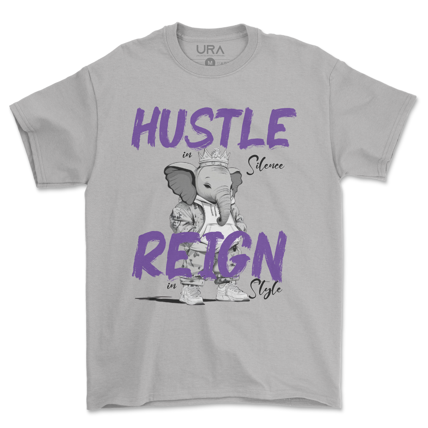 Hustle Reign Premium Streetwear Tee - Grey