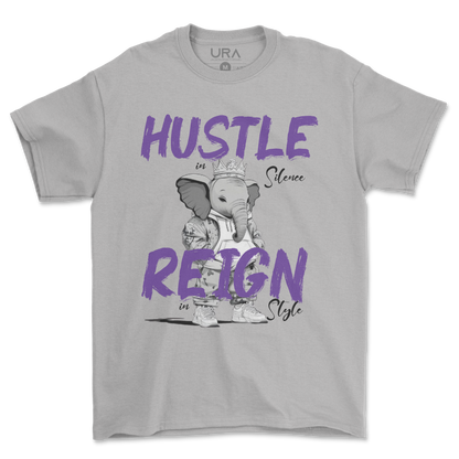 Hustle Reign Premium Streetwear Tee - Grey