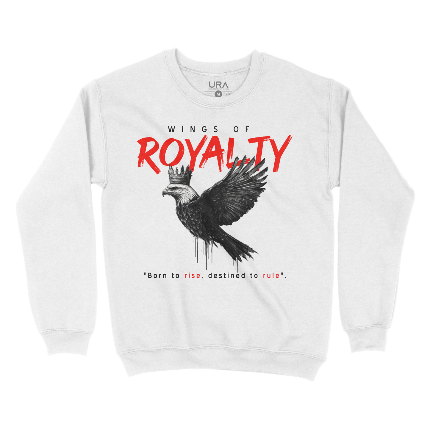 Wings of Royalty Heavyweight Crewneck- White