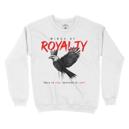 Wings of Royalty Heavyweight Crewneck- White